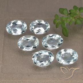 5.48 ct natürliche Himmerlblau Topas-Edelsteine, Oval, VVS-VS