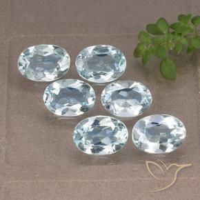 5.79 ct natürliche Himmerlblau Topas-Edelsteine, Oval, VVS-VS