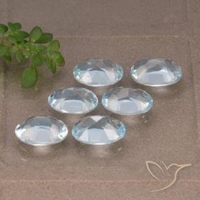 5.79 ct natürliche Himmerlblau Topas-Edelsteine, Oval, VVS-VS