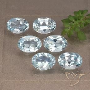 5.84 ct natürliche Himmerlblau Topas-Edelsteine, Oval, VVS-VS