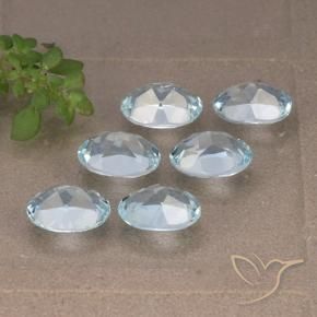 5.84 ct natürliche Himmerlblau Topas-Edelsteine, Oval, VVS-VS