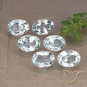 5.77 ct natürliche Himmerlblau Topas-Edelsteine, Oval, VVS-VS