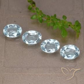 3.78 ct natürliche Himmerlblau Topas-Edelsteine, Oval, VVS-VS