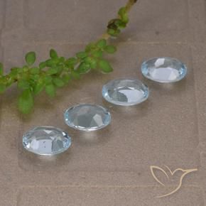 3.78 ct natürliche Himmerlblau Topas-Edelsteine, Oval, VVS-VS