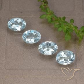 3.48 ct natürliche Himmerlblau Topas-Edelsteine, Oval, VVS-VS