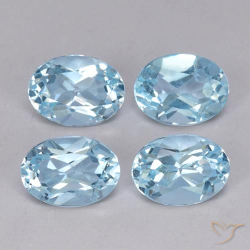 3.78ctw Natürlicher Himmerlblau Topas, Oval, VVS-VS