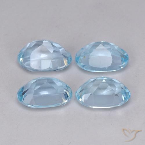 3.78 ct natürliche Himmerlblau Topas-Edelsteine, Oval, VVS-VS