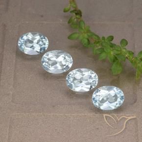 3.78 ct natürliche Himmerlblau Topas-Edelsteine, Oval, VVS-VS