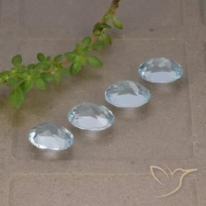 3.78 ct natürliche Himmerlblau Topas-Edelsteine, Oval, VVS-VS