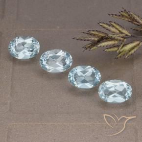 3.97 ct natürliche Himmerlblau Topas-Edelsteine, Oval, VVS-VS