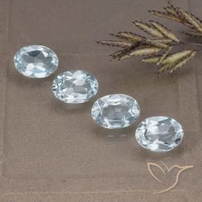 3.96 ct natürliche Himmerlblau Topas-Edelsteine, Oval, VVS-VS