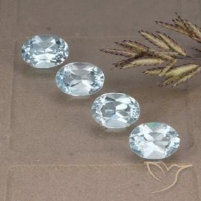 4.38 ct natürliche Himmerlblau Topas-Edelsteine, Oval, VVS-VS