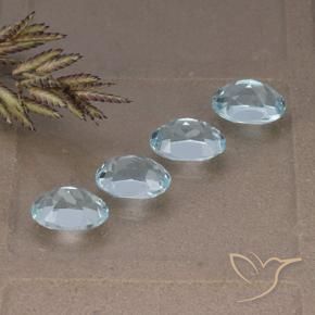 4.38 ct natürliche Himmerlblau Topas-Edelsteine, Oval, VVS-VS