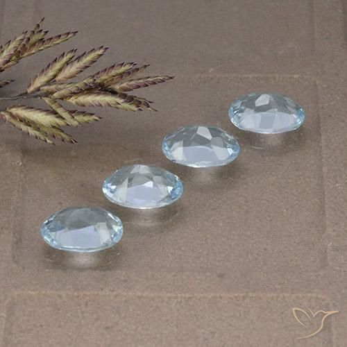 3.53 ct natürliche Himmerlblau Topas-Edelsteine, Oval, VVS-VS