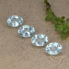 3.78 ct natürliche Himmerlblau Topas-Edelsteine, Oval, VVS-VS