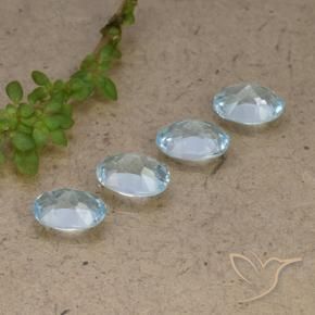 3.78 ct natürliche Himmerlblau Topas-Edelsteine, Oval, VVS-VS