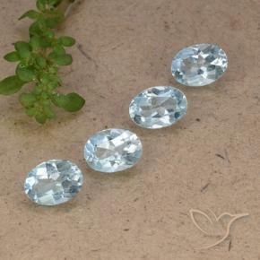 3.55 ct natürliche Himmerlblau Topas-Edelsteine, Oval, VVS-VS