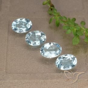 3.52 ct natürliche Himmerlblau Topas-Edelsteine, Oval, VVS-VS