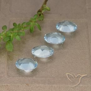 3.52 ct natürliche Himmerlblau Topas-Edelsteine, Oval, VVS-VS
