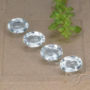 3.69 ct natürliche Himmerlblau Topas-Edelsteine, Oval, VVS-VS