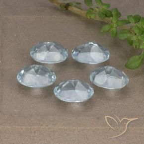 4.96 ct natürliche Himmerlblau Topas-Edelsteine, Oval, VVS-VS