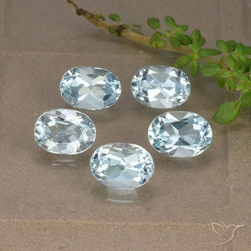 5.21ctw Natürlicher Himmerlblau Topas, Oval, VVS-VS
