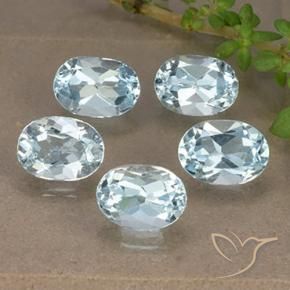 5.21 ct natürliche Himmerlblau Topas-Edelsteine, Oval, VVS-VS