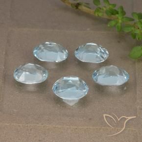 5.21 ct natürliche Himmerlblau Topas-Edelsteine, Oval, VVS-VS