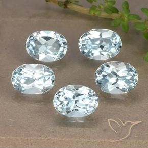 5.18 ct natürliche Himmerlblau Topas-Edelsteine, Oval, VVS-VS