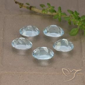 5.18 ct natürliche Himmerlblau Topas-Edelsteine, Oval, VVS-VS
