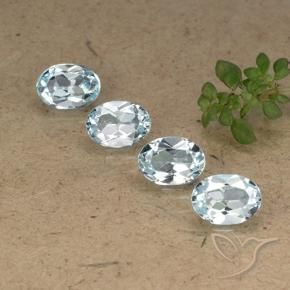 4.03 ct natürliche Himmerlblau Topas-Edelsteine, Oval, VVS-VS