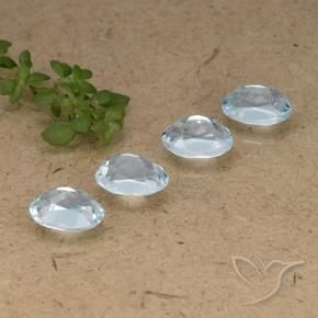 4.25 ct natürliche Himmerlblau Topas-Edelsteine, Oval, VVS-VS