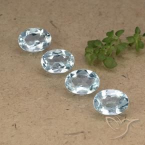 3.98 ct natürliche Himmerlblau Topas-Edelsteine, Oval, VVS-VS