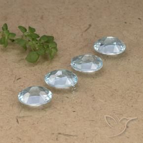 3.98 ct natürliche Himmerlblau Topas-Edelsteine, Oval, VVS-VS