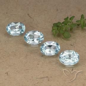 3.97 ct natürliche Himmerlblau Topas-Edelsteine, Oval, VVS-VS