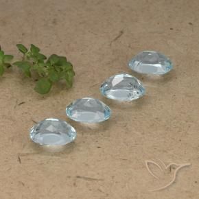 3.97 ct natürliche Himmerlblau Topas-Edelsteine, Oval, VVS-VS