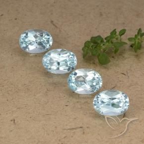 4.71 ct natürliche Himmerlblau Topas-Edelsteine, Oval, VVS-VS