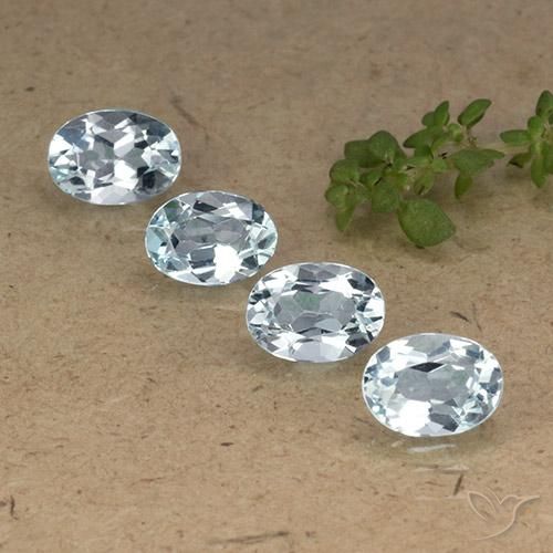 4.06 ct natürliche Himmerlblau Topas-Edelsteine, Oval, VVS-VS