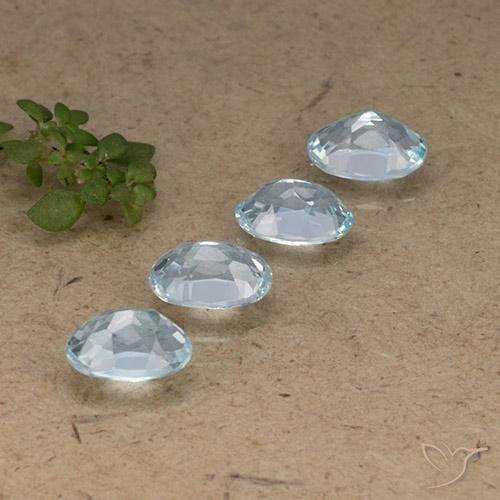 4.06 ct natürliche Himmerlblau Topas-Edelsteine, Oval, VVS-VS