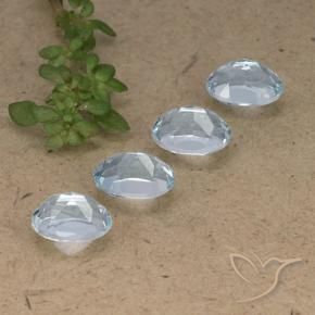 4.51 ct natürliche Himmerlblau Topas-Edelsteine, Oval, VVS-VS