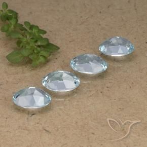 3.69 ct natürliche Himmerlblau Topas-Edelsteine, Oval, VVS-VS