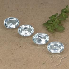 3.81 ct natürliche Himmerlblau Topas-Edelsteine, Oval, VVS-VS