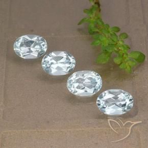 4.12 ct natürliche Himmerlblau Topas-Edelsteine, Oval, VVS-VS