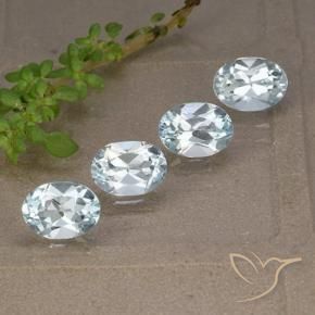 4.38 ct natürliche Himmerlblau Topas-Edelsteine, Oval, VVS-VS