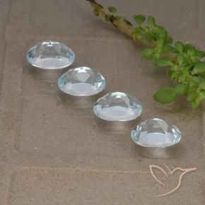 4.38 ct natürliche Himmerlblau Topas-Edelsteine, Oval, VVS-VS