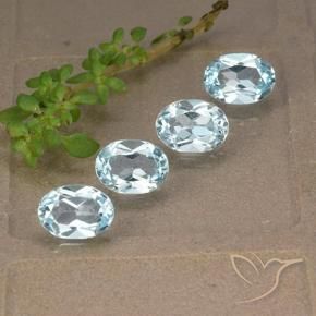 3.63 ct natürliche Himmerlblau Topas-Edelsteine, Oval, VVS-VS