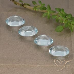 3.93 ct natürliche Himmerlblau Topas-Edelsteine, Oval, VVS-VS