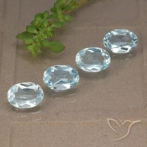 3.61 ct natürliche Himmerlblau Topas-Edelsteine, Oval, VVS-VS