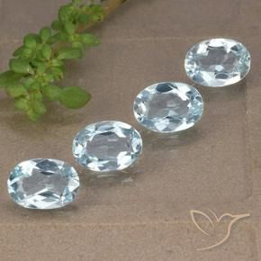 3.66 ct natürliche Himmerlblau Topas-Edelsteine, Oval, VVS-VS