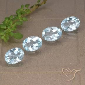 3.28 ct natürliche Himmerlblau Topas-Edelsteine, Oval, VVS-VS